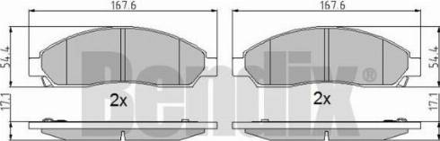 BENDIX 510691 - Kit de plaquettes de frein, frein à disque cwaw.fr