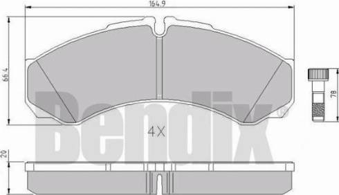 BENDIX 510641 - Kit de plaquettes de frein, frein à disque cwaw.fr