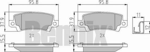 BENDIX 510642 - Kit de plaquettes de frein, frein à disque cwaw.fr