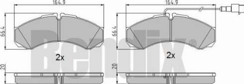 BENDIX 510655 - Kit de plaquettes de frein, frein à disque cwaw.fr