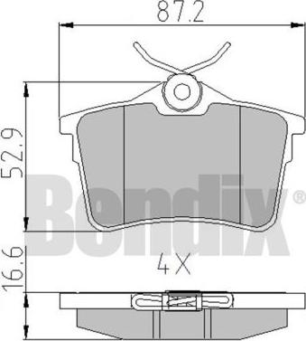 BENDIX 510650 - Kit de plaquettes de frein, frein à disque cwaw.fr