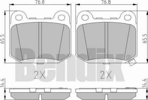 BENDIX 510666 - Kit de plaquettes de frein, frein à disque cwaw.fr