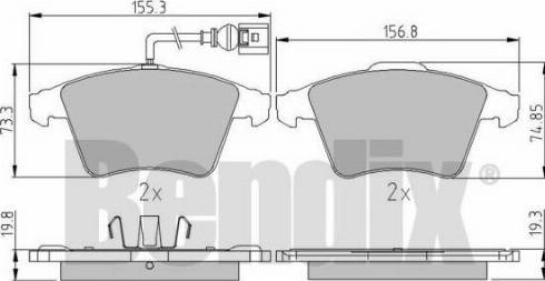 BENDIX 510602 - Kit de plaquettes de frein, frein à disque cwaw.fr