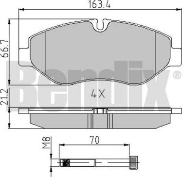 BENDIX 510610 - Kit de plaquettes de frein, frein à disque cwaw.fr