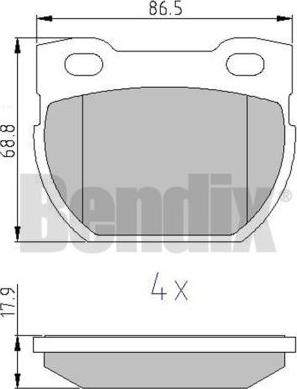 BENDIX 510639 - Kit de plaquettes de frein, frein à disque cwaw.fr