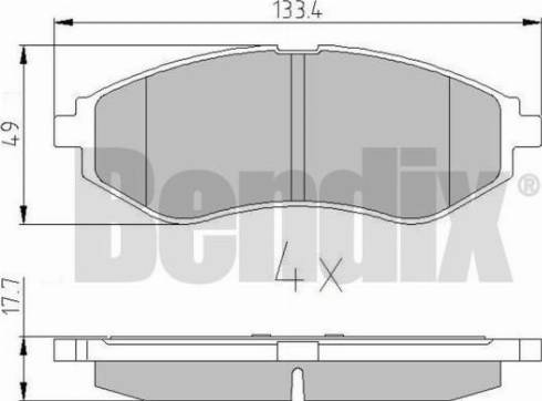 BENDIX 510635 - Kit de plaquettes de frein, frein à disque cwaw.fr