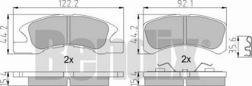 BENDIX 510628 - Kit de plaquettes de frein, frein à disque cwaw.fr