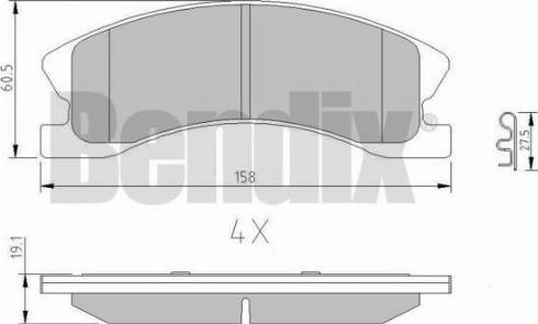 BENDIX 510623 - Kit de plaquettes de frein, frein à disque cwaw.fr