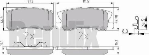 BENDIX 510622 - Kit de plaquettes de frein, frein à disque cwaw.fr