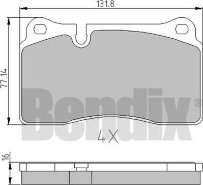 BENDIX 510671 - Kit de plaquettes de frein, frein à disque cwaw.fr