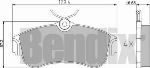 BENDIX 510099 - Kit de plaquettes de frein, frein à disque cwaw.fr