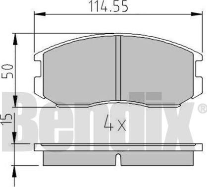 BENDIX 510094 - Kit de plaquettes de frein, frein à disque cwaw.fr