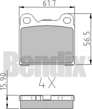 BENDIX 510091 - Kit de plaquettes de frein, frein à disque cwaw.fr