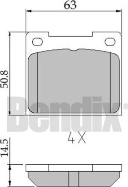 BENDIX 510097 - Kit de plaquettes de frein, frein à disque cwaw.fr