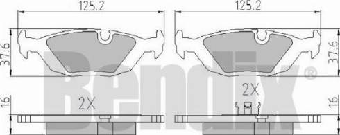 BENDIX 510046 - Kit de plaquettes de frein, frein à disque cwaw.fr