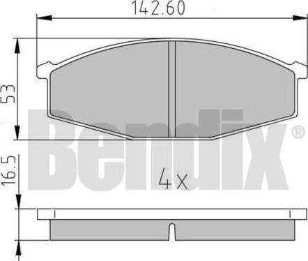 BENDIX 510055 - Kit de plaquettes de frein, frein à disque cwaw.fr