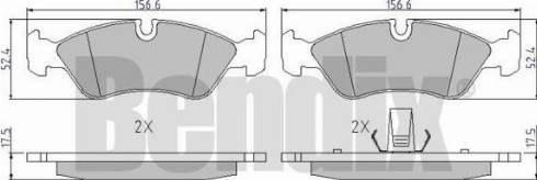 BENDIX 510058 - Kit de plaquettes de frein, frein à disque cwaw.fr