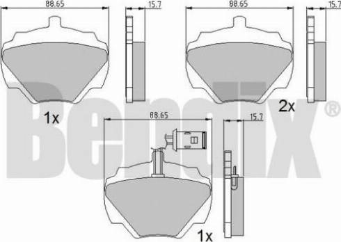 BENDIX 510066 - Kit de plaquettes de frein, frein à disque cwaw.fr