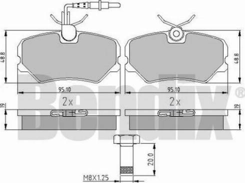 BENDIX 510060 - Kit de plaquettes de frein, frein à disque cwaw.fr