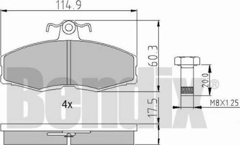 BENDIX 510062 - Kit de plaquettes de frein, frein à disque cwaw.fr