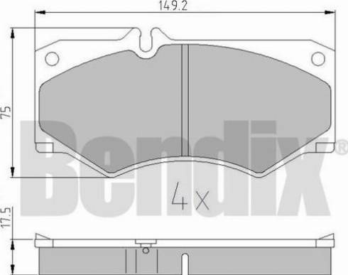 BENDIX 510015 - Kit de plaquettes de frein, frein à disque cwaw.fr