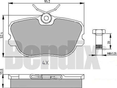 BENDIX 510012 - Kit de plaquettes de frein, frein à disque cwaw.fr