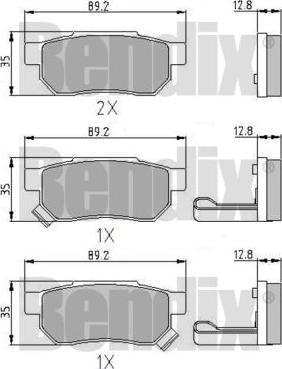 BENDIX 510084 - Kit de plaquettes de frein, frein à disque cwaw.fr