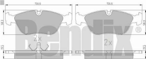 BENDIX 510088 - Kit de plaquettes de frein, frein à disque cwaw.fr