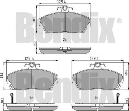 BENDIX 510083 - Kit de plaquettes de frein, frein à disque cwaw.fr