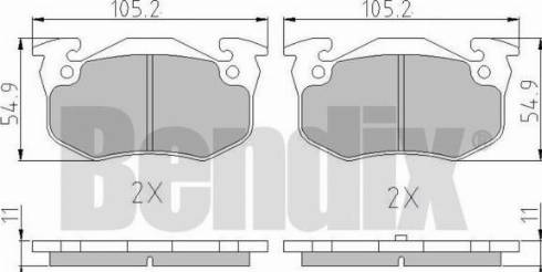 BENDIX 510036 - Kit de plaquettes de frein, frein à disque cwaw.fr