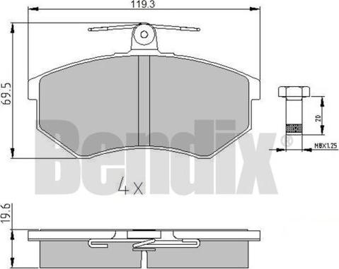 BENDIX 510030 - Kit de plaquettes de frein, frein à disque cwaw.fr