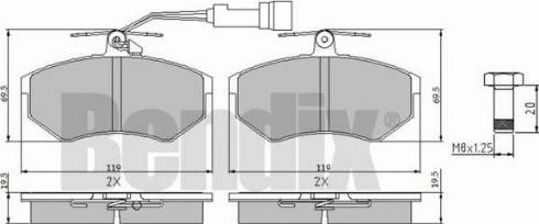 BENDIX 510031 - Kit de plaquettes de frein, frein à disque cwaw.fr