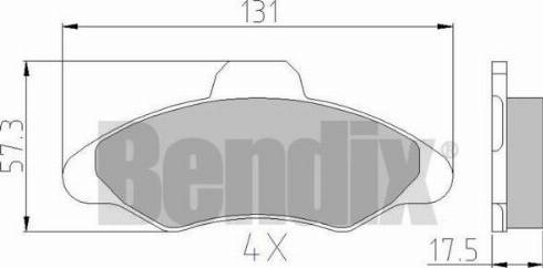 BENDIX 510029 - Kit de plaquettes de frein, frein à disque cwaw.fr