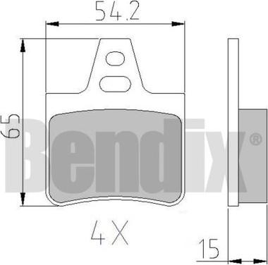 BENDIX 510076 - Kit de plaquettes de frein, frein à disque cwaw.fr