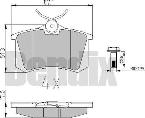 BENDIX 510070 - Kit de plaquettes de frein, frein à disque cwaw.fr