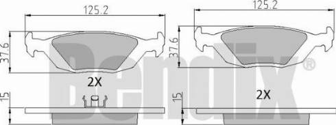 BENDIX 510077 - Kit de plaquettes de frein, frein à disque cwaw.fr