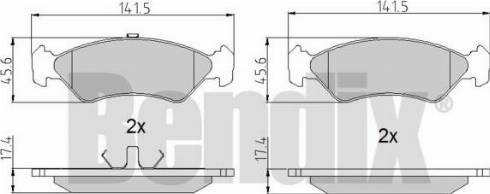 BENDIX 510154 - Kit de plaquettes de frein, frein à disque cwaw.fr