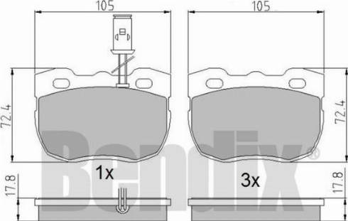 BENDIX 510156 - Kit de plaquettes de frein, frein à disque cwaw.fr