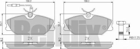 BENDIX 510169 - Kit de plaquettes de frein, frein à disque cwaw.fr