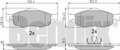 BENDIX 510166 - Kit de plaquettes de frein, frein à disque cwaw.fr