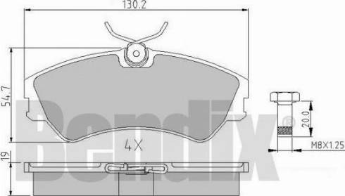 BENDIX 510101 - Kit de plaquettes de frein, frein à disque cwaw.fr