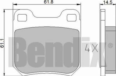 BENDIX 510114 - Kit de plaquettes de frein, frein à disque cwaw.fr