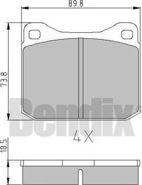 BENDIX 510111 - Kit de plaquettes de frein, frein à disque cwaw.fr