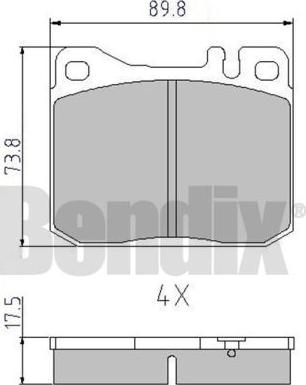 BENDIX 510112 - Kit de plaquettes de frein, frein à disque cwaw.fr