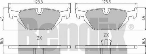 BENDIX 510117 - Kit de plaquettes de frein, frein à disque cwaw.fr