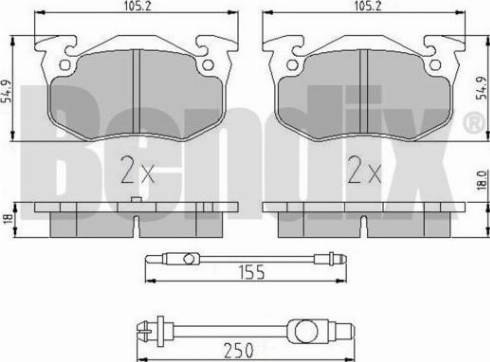 BENDIX 510189 - Kit de plaquettes de frein, frein à disque cwaw.fr