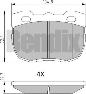 BENDIX 510180 - Kit de plaquettes de frein, frein à disque cwaw.fr