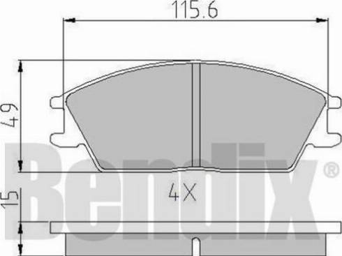 BENDIX 510182 - Kit de plaquettes de frein, frein à disque cwaw.fr