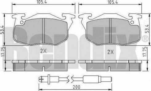 BENDIX 510187 - Kit de plaquettes de frein, frein à disque cwaw.fr