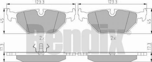 BENDIX 510134 - Kit de plaquettes de frein, frein à disque cwaw.fr